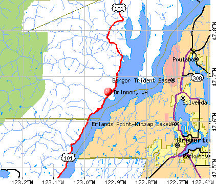Brinnon, WA map