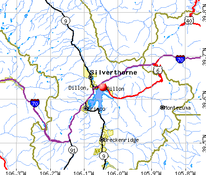Dillon, CO map