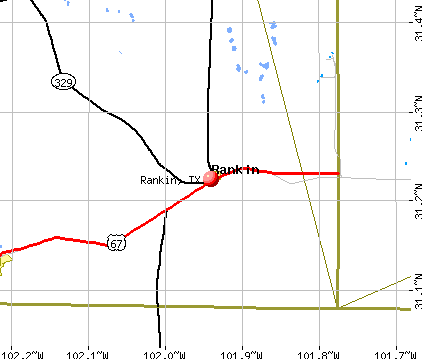 Rankin, TX map