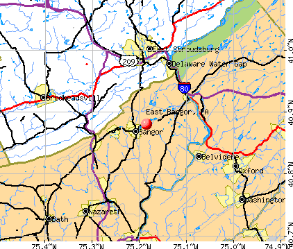 East Bangor, PA map