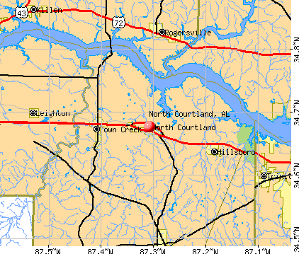 North Courtland, AL map