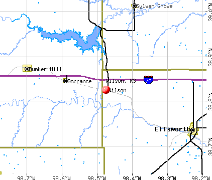Wilson, KS map
