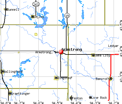 Armstrong, IA map