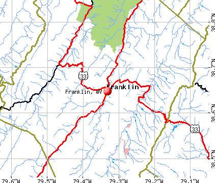 Franklin, WV map