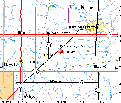 Melbourne, IA map