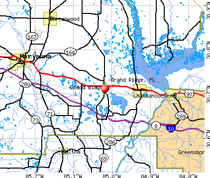 Grand Ridge, FL map