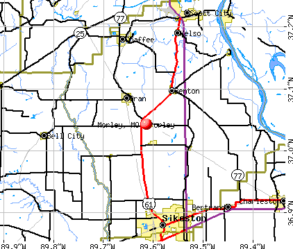 Morley, MO map