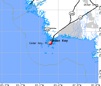 Cedar Key, FL map
