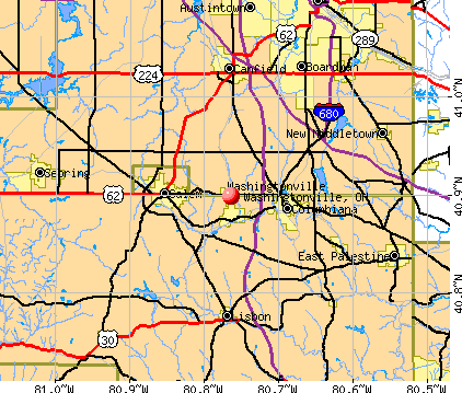 Washingtonville, OH map