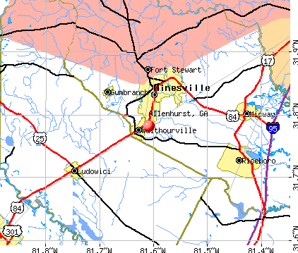 Allenhurst, GA map