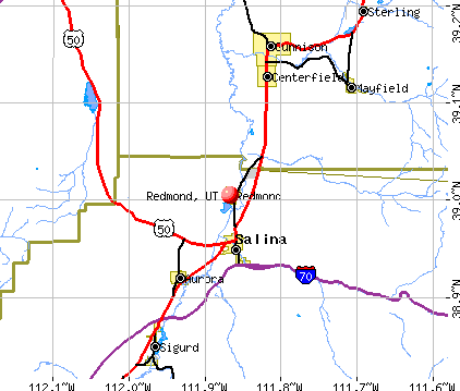 Redmond, UT map