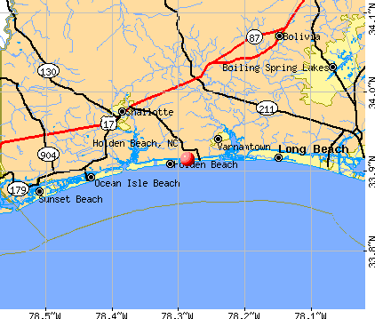 Holden Beach, NC map