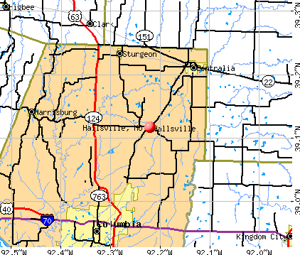 Hallsville, MO map