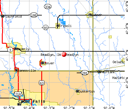 Readlyn, IA map