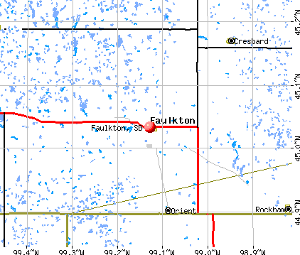 Faulkton, SD map