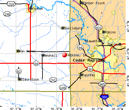 Atkins, IA map