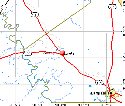 Lometa, TX map