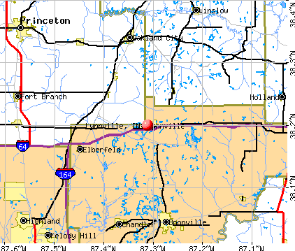 Lynnville, IN map