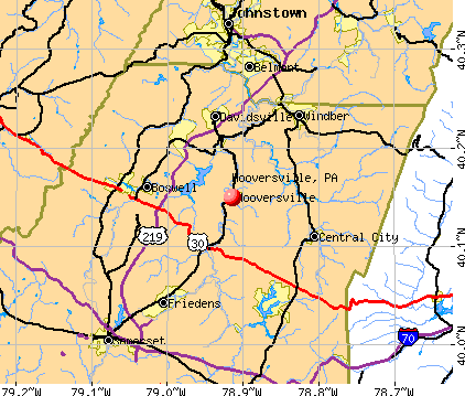 Hooversville, PA map