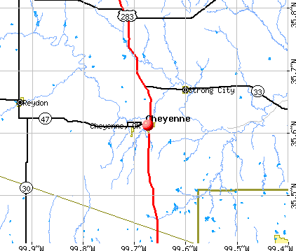 Cheyenne, OK map