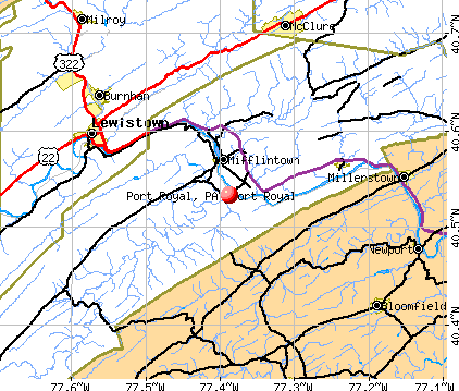 Port Royal, PA map
