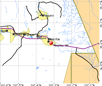 Mesita, NM map