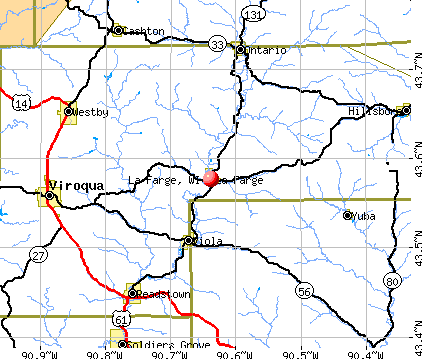 La Farge, WI map