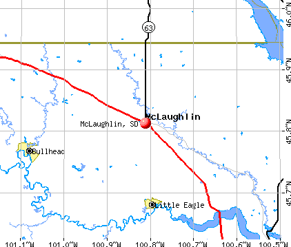 McLaughlin, SD map