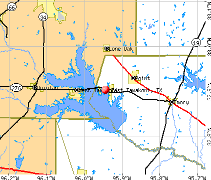East Tawakoni, TX map