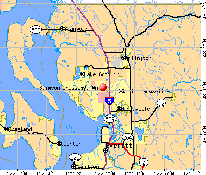 Stimson Crossing, WA map