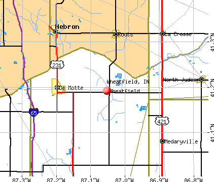 Wheatfield, IN map