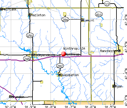 Winthrop, IA map