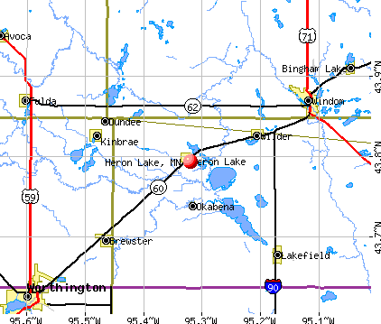 Heron Lake, MN map