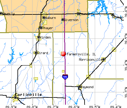 Farmersville, IL map