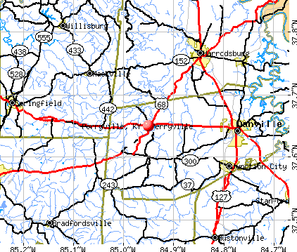Perryville, KY map