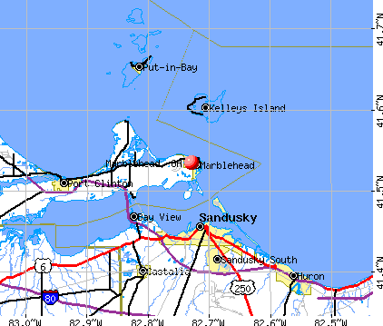 Marblehead, OH map