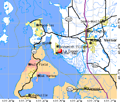 La Conner, WA map