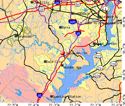 Occoquan, VA map