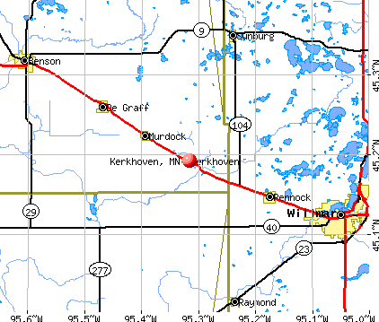Kerkhoven, MN map