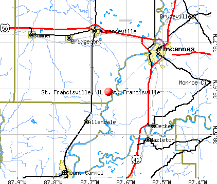 St. Francisville, IL map