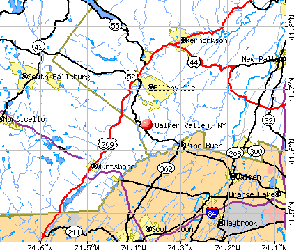 Walker Valley, NY map