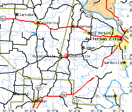 Russellville, MO map