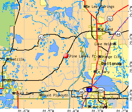 Pine Lakes, FL map
