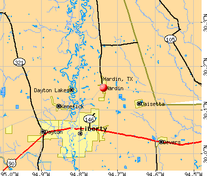 Hardin, TX map