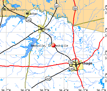 Beckville, TX map