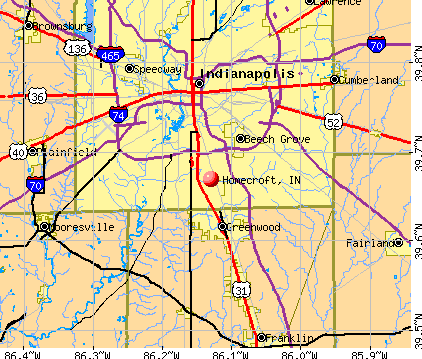 Homecroft, IN map