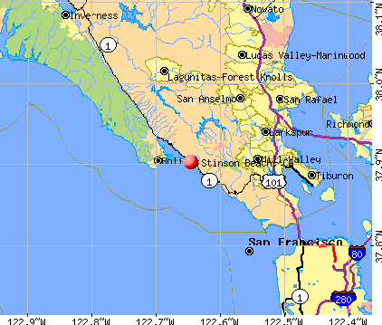 Stinson Beach, CA map