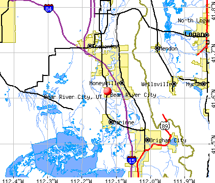 Bear River City, UT map