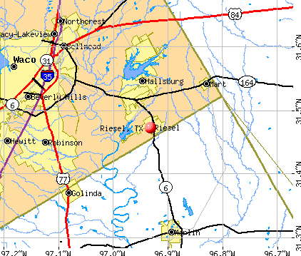 Riesel, TX map