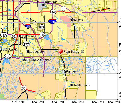 Foxfield, CO map